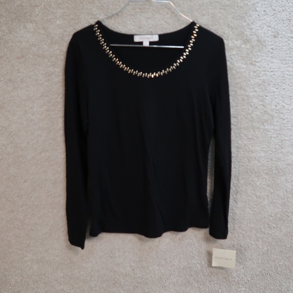 NWT Ellen Tracy Xs Long Sleeve top - Picture 3 of 9